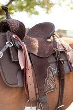 Leather Barrel Racing Saddle, Top Quality Craftsmanship, Free Matching Tack Set 