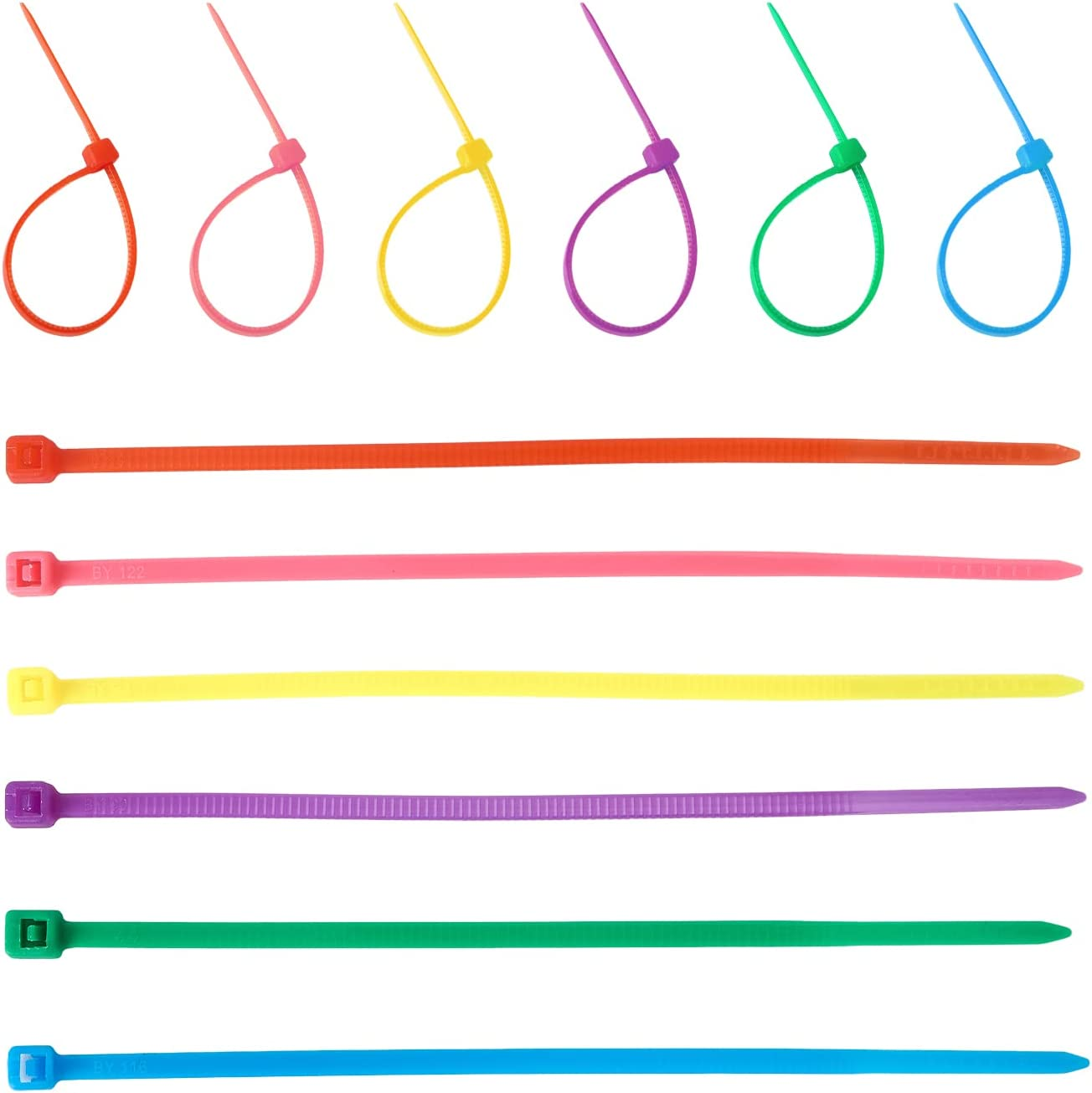 600pcs (100 per color) Small Colored Zip Ties 4 Inch MultiColor Zip Wire Tie fo eBay