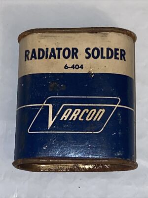 VARCON RADIATOR SOLDER CAN GAMBLES TIN original MID 1950 s SERVICE STATION OIL