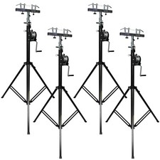 ProX XT-LS132 14ft Truss Lighting Crank Stands 4 Pack w/ Universal T-Adapte...