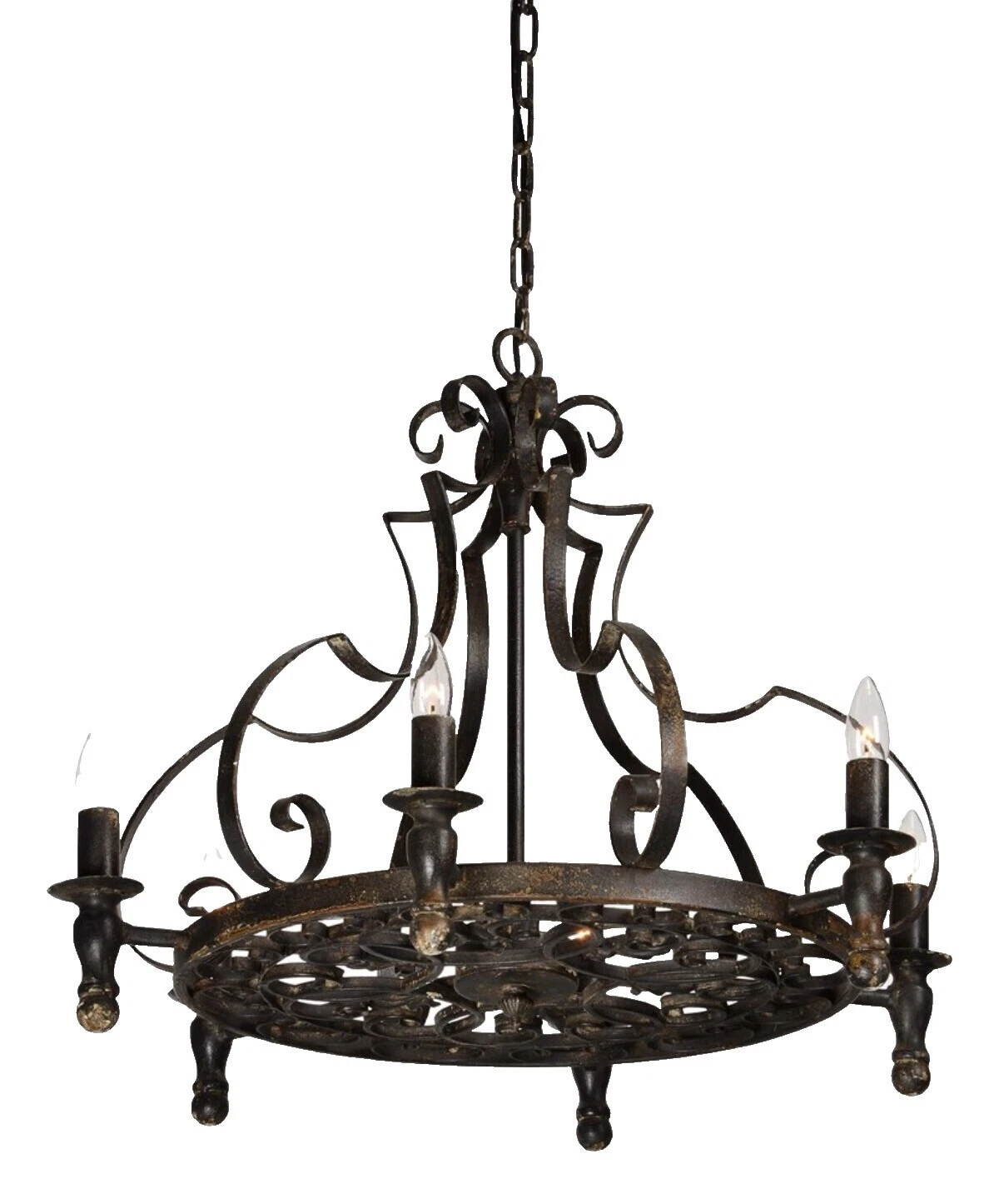 Candelabros gótico de hierro forjado