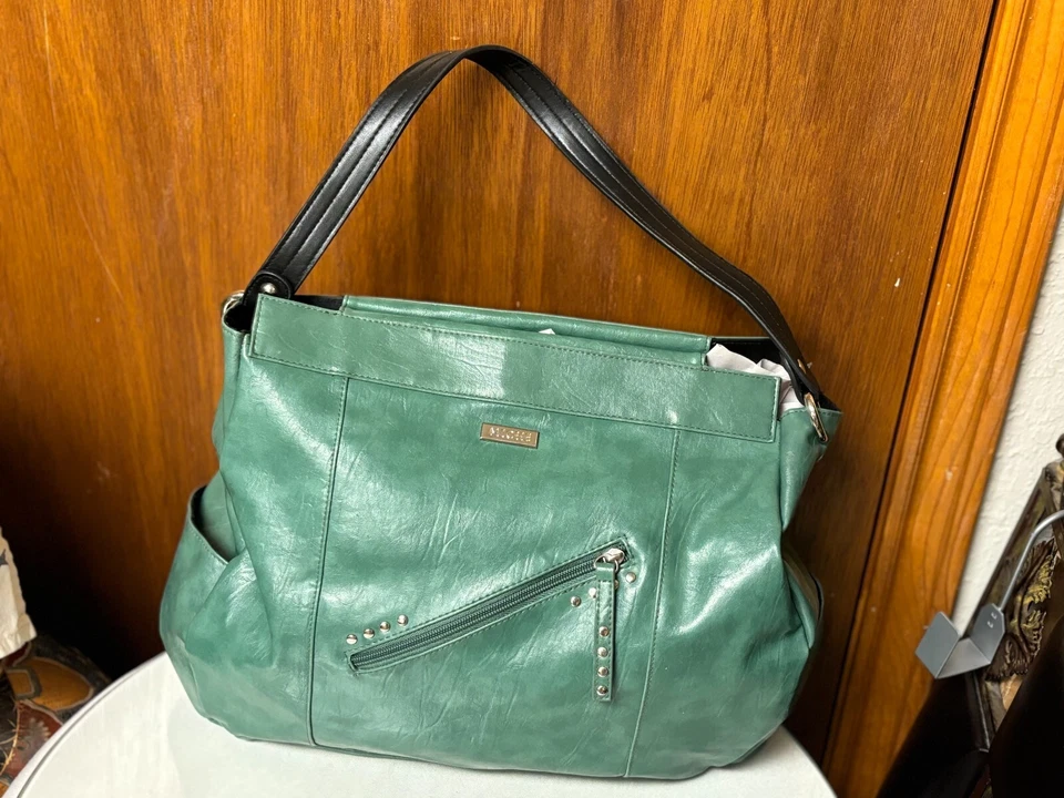 NUEVO - MICHE PRIMA SHELL - "LEAH" RETIRADO - BOLSO IMITACIÓN CUERO VERDE Foto 2 de 4