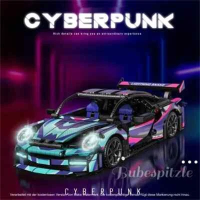 TOYLINX U.A. 911er GT3 RS Cyber Punk Supercar Technic Klemmbaustein Set 1116+ pcs + OVP Box