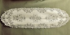 Lace Table Runner Ivory 14" x 59" Artistry Diningroom Livingroom Bedroom Den