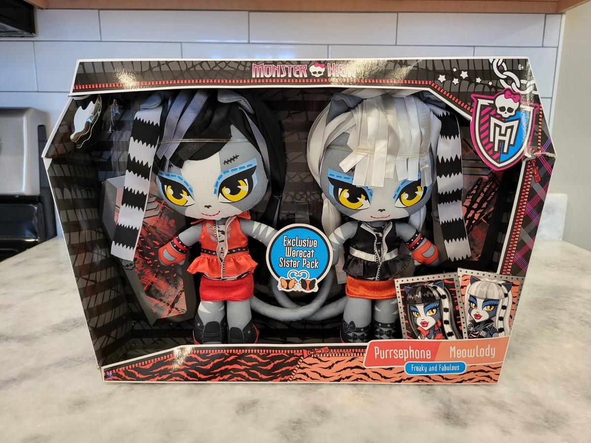 Monster High Freaky and Fabulous Purrsephone Meowlody Plush Just Play Doll