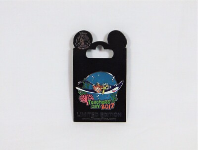 Disney 2017 Teachers Day Finding Nemo Squirt & Mr Ray 3-D Hinged Pin LE 2000 NEW