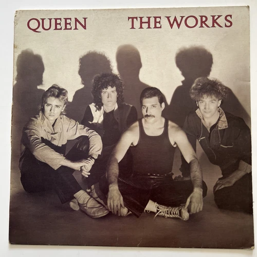 QUEEN THE WORKS VINYL LP WITH ORIGINAL INNER EMC 24 0014 1 VG+/VG
