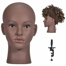 Afro Cosmetology Mannequin Head Bald Manikin head for Wigs Assorted Colors