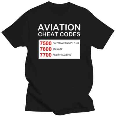 Mens Clothing Men Tshirt Aviation Cheat Codes - Funny Tshirt For Pilots - Men'S