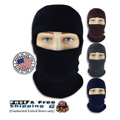 Knit ONE HOLE Full Face Mask Ski Hat 2 