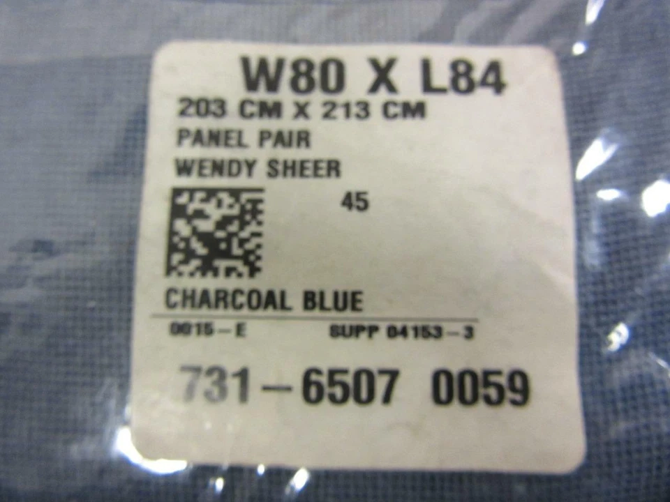 JCPenney Home Collection Rod-Pocket Panel Curtain Charcoal Blue - Image 3 of 3