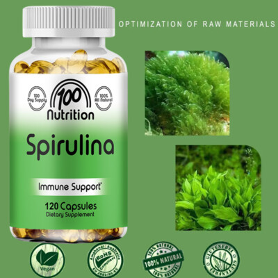 Spirulina Chlorella Organic Capsules  - Powerhouse Nutrients& Anemia Support