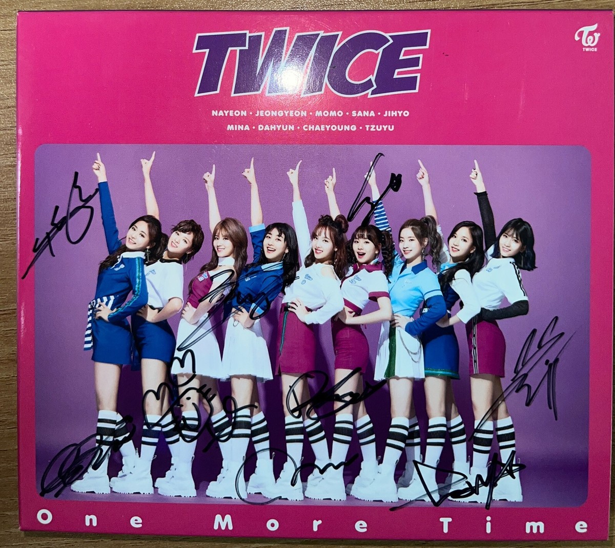 TWICE [ONE MORE TIME] All Member Autographed Signed Album Mint