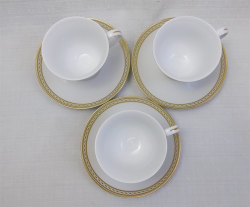 3 Vtg Wedgwood GRANVILLE Embassy Collection Footed Cup And Saucer Sets Japan - Picture 5 of 12