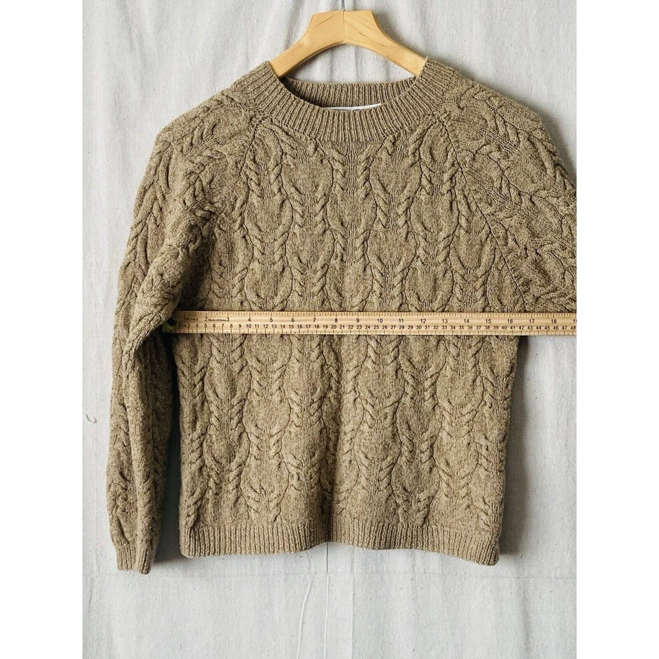 复古 Adrienne Vittadini 女式电缆针织极简主义毛衣 S 码学院风 — 第 4/4 张图片