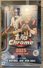 2025 Topps Chrome Football Factory Sealed Hobby Box