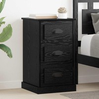 Nachttisch Schwarz Eichen-Optik 39 X 39 X 67,5 Cm Holzwerkstoff