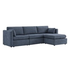 CHITA 112" 4-PC L-Shaped, Oversized Comfy Modular Sectional w/ Storage Ottoman