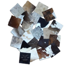 Tomtom Cowhides Nice Variety 15 Pieces Hair on Cow Hide Scrap Leather Hide Remna