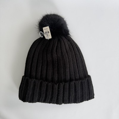 Pink Victoria’s Secret Black Emblem One Size Beanie Hat Victoria main image 4