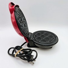 Dash Mini Pizzelle Maker Red Tested Working Model DMP001MR 350W