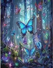 Butterfly Diamond Art Kits for Adults,5D Diamond Painting Kits for Butterfly For