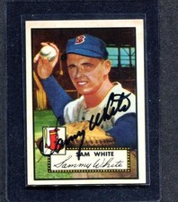 1952 Topps (1983) #345 Sammy White Signed Reprint Card (Red Sox) (Flat Rate)