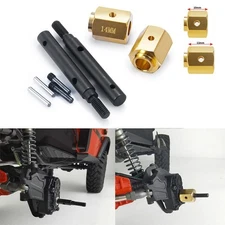 Benedict Harry Brass Extended Wheel Hubs Hex Pins +14.5 and Steel Stub Axle (...