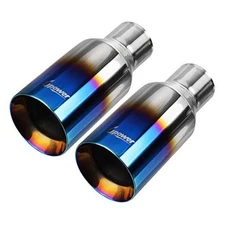  2.5 Inch Inlet 4 Inch Outlet Exhaust Tip 2 1/2" to 4" Blue Burnt Exhaust 