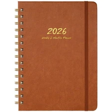 Planner 2026 - Weekly & Monthly 2026 Planner with Twin-Wire Binding, JANUARY ...