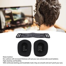 Headset Ear Pads Breathable Mesh High Density Memory Foam Ear Cushions