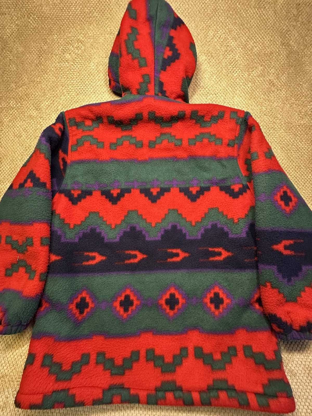Patterned Unisex Bright Multi Colour Full Zip Fleece Small image 4