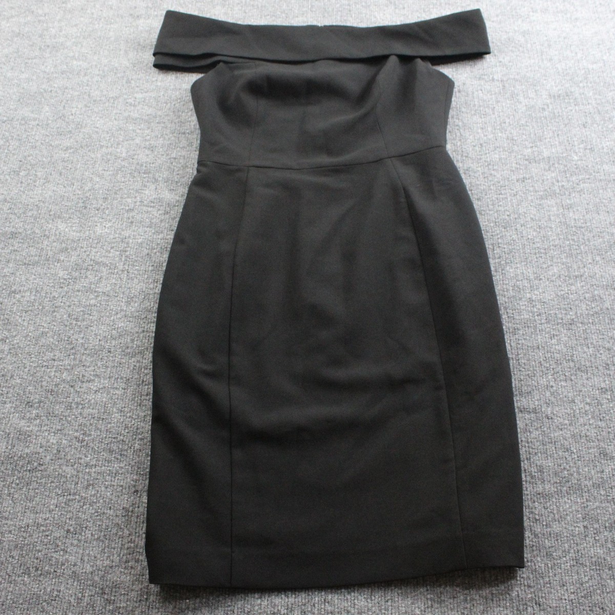 Black Halo Dress Womens 6 Claire Mini Off Shoulder Sheath Cocktail Party Classic Black Halo Dress Womens 6 Claire Mini Off Shoulder Sheath Cocktail Party Classic