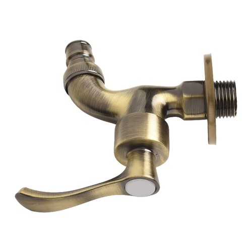 Elegante antike Bronze Wandmontage Waschmaschine Wasserhahn Vintage Gartendeko - Bild 12 von 41