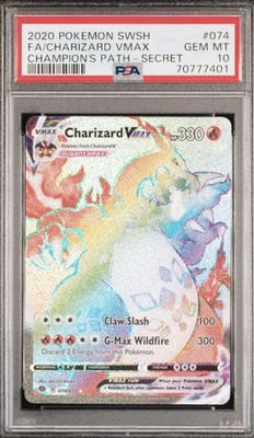 ポケモンカードゲーム PSA10 Charizard VMAX HR Champion's Path 2020 Pokemon SWSH Champion's Path Rainbow Charizard VMAX Full Art