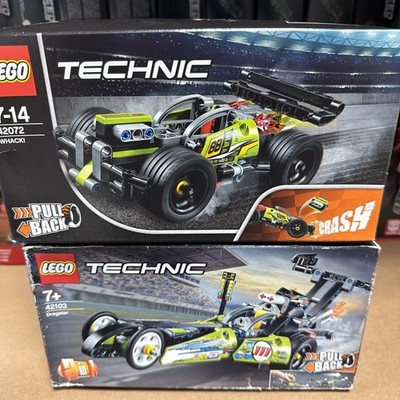 LEGO 42103 42072 Dragster Technic 2 in 1 Hot Rod pull back  Damaged Box