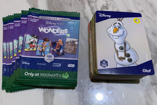 Large Bulk Lot of Woolworths Disney Wonders Collector Cards with Packs