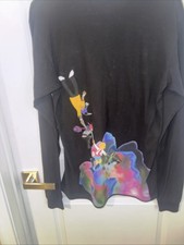 Black Lil Uzi Vert Luv Grafica Manica Lunga Nero, Small