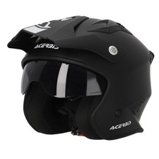 Acerbis Open Face Motorcycle Helmet Jet Aria X-Large Black Trials Dual Sport