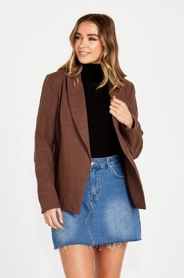 Roxy Blazer in Chocolate | SASS