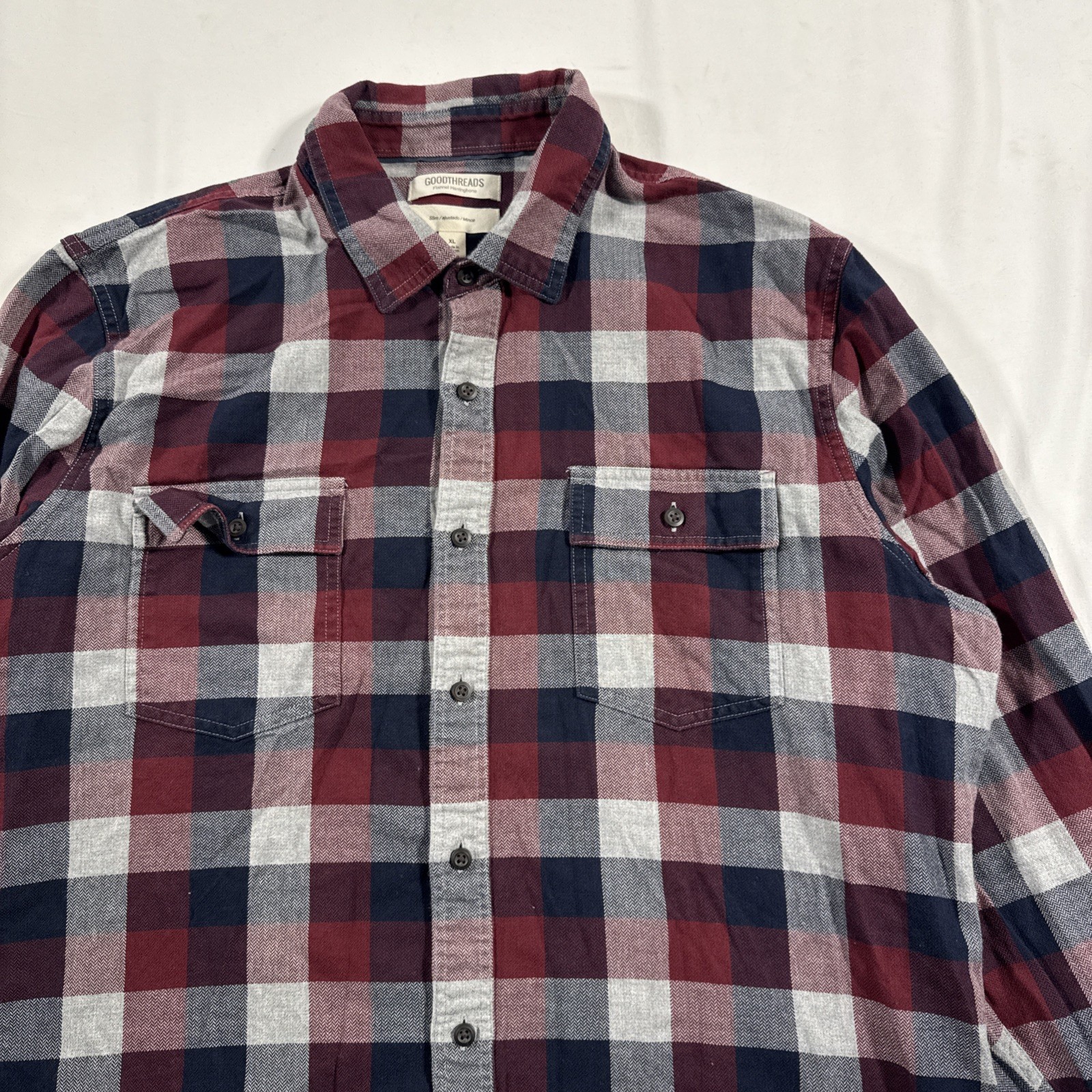 Goodthreads Flannel Herringbone Button Down Shirt… - image 2