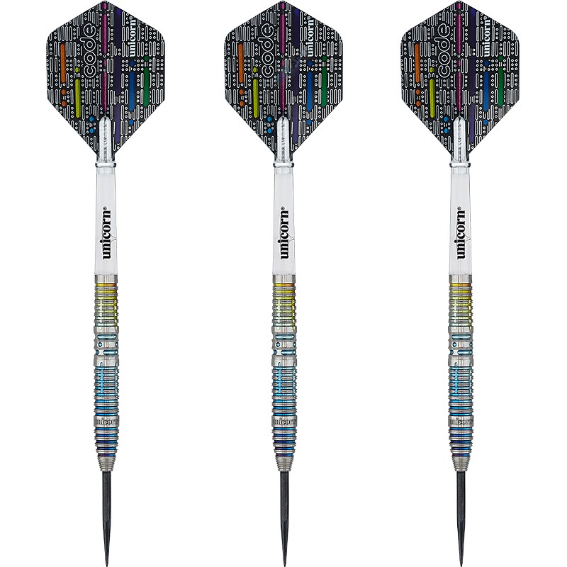 Стальные дротики Unicorn Steel Darts Code Jeffrey de Zwaan с наконечником из 90% вольфрамовой стали Steeldart