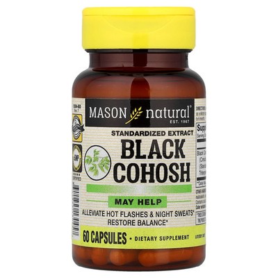 Black Cohosh, Standardized Extract, 60 Capsules (40 mg per Capsule)