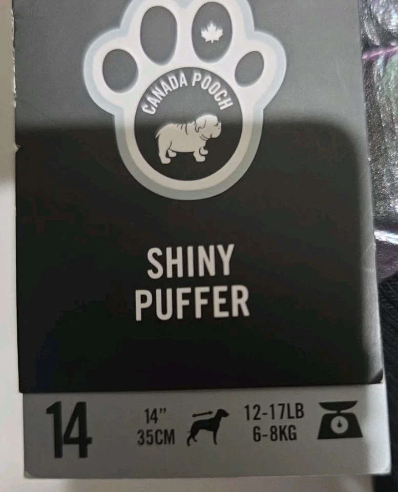 NWT Canada Pooch Summit Stretch Vest Puffer Dog Jacket Size 14 Metallic Rainbow - Image 4 of 4