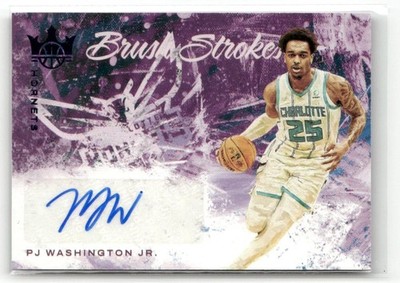 2021-22 Panini Court Kings PJ Washington Jr Brush Strokes Violet /35 SP AUTO