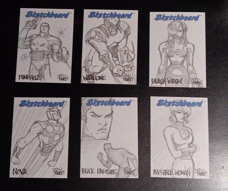 1998 MARVEL CREATORS COLLECTION GRAY SKETCHBOARD WOLVERINE PUNISHER NOVA 6 CARD