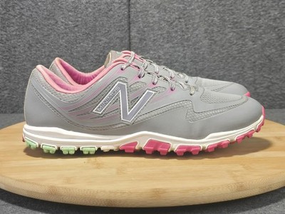New Balance Minimus Sport Golf Shoes Women's Size 9 Grey Pink Spikeless NGBW1006