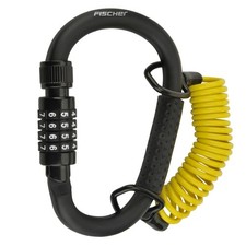 Fischer Karabiner-Schloss + Spiral Kabel-Schl...