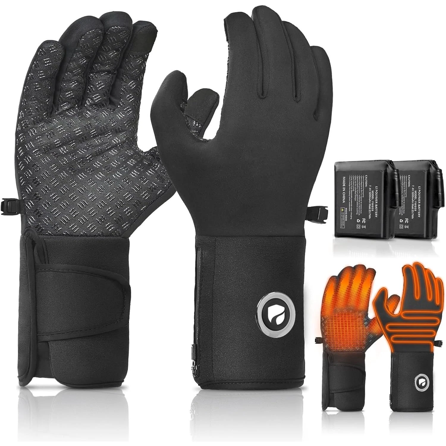 DR.PREPARE Heated Gloves For Men Women, 3200mAh Rechargeable Electric Battery