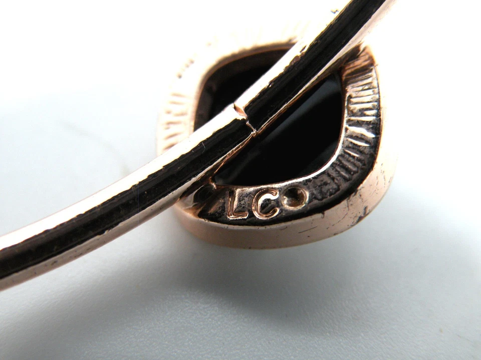 Женское ювелирное кольцо с надписью LC Lauren Conrad кристалл розовое золото - размер 6 - Изображение 4 из 4